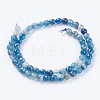 Natural Stripe Agate Beads Strands X-G-G581-6mm-05-2