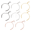8Pcs 4 Colors Brass Box Chains Slider Bracelet Making with Clear Cubic Zirconia KK-AR0002-83-1