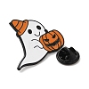 Halloween Ghost Theme Alloy Enamel Brooch JEWB-E022-03EB-03-3
