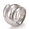 Non-Tarnish 304 Stainless Steel Textured Chunky Ring for Men Women RJEW-B040-14P-1