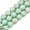 Synthetic Turquoise and Sea Shell Assembled Graduated Beads Strands GG-CBA2AE1-A07-C-2