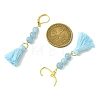 Polycotton Tassel Leverback Earrings EJEW-JE06004-3