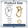 100Bags 2Colors Tibetan Style Hook and Eye Clasps FIND-SP0006-15-2