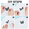 2 Style Iron on Butterfly Cloth Patches PATC-GA0001-08-3