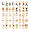 40Pcs 10 Styles Alloy Rhinestone Connector Charms FIND-TA0002-01-3