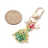 Christmas Tree Glass Pendant Decoration HJEW-TA00274-3