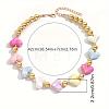 Alloy with CCB Plastic Round Heart Beaded Necklaces for Women FS-WG06F83-01-5