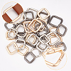 36Pcs 9 Style Iron Square Buckle Ring DIY-WR0006-68-3