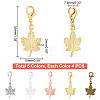 20pcs Maple Leaf Alloy Pendants Decorations Set HJEW-AR0001-10-2