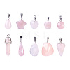 Heart Gemstone Pendants G-TA0001-19-2