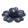 Lace Polyester Embroidery Organza Ornament Accessories PATC-WH0003-03G-2