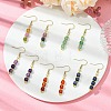 Natural Gemstone Dangle Earrings EJEW-JE07308-1