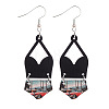 Alloy with Imitation Leather Dangle Earrings FS-WG30D02-18-1