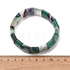 Square Natural Dragon Veins Agate(Dyed & Heated) Beaded Stretch Bracelets for Women Men GG-CBA9ACE-B16-5