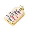 Printed Brass Pendants KK-CBA8989-02C-2