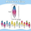 12Pcs 6 Colors Transparent Epoxy Resin Big Pendants RESI-FS0002-44-3