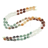 Natural Indian Agate & Yellow Aventurine & Green Aventurine & Quartz Crystal & Synthetic Goldstone Beads Strands G-Z135-A02-3