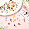 40Pcs 10 Colors Alloy Enamel Pendants FIND-YW0012-43-4