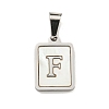 304 Stainless Steel Pave Natural White Shell Pendants STAS-S130-03P-F-1