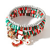 4Pcs Christmas Santa Snowman Gloves Charm Bracelets CM6429-4-1