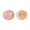 Dyed Natural Flat Round Shell Pendant SHEL-P003-06A-3