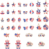 Independence Day Themed Zinc Alloy Enamel Pendants ENAM-BM0001-45-7