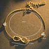 925 Sterling Silver Infinity Symbol Link Bracelets with Clear Cubic Zirconia for Men and Women Daily Wear NB7998-4