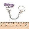 Natural Amethyst Cuff Rings RJEW-JR01072-02-3