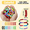  100Pcs 10 Colors Opaque Acrylic Beads OACR-TA0001-22-3