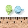 Spray Painted Alloy European Beads AL-CBA5B8E-05-3