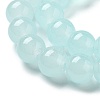 Imitation Jade Glass Round Beads Strands GLAA-A016-01C-4