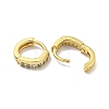 Brass Micro Pave Cubic Zirconia Hoop Earring EJEW-C088-04C-G-2