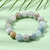 12MM Natural Aquamarine Round Beaded Stretch Bracelets for Women GG-CBA6C75-A01-12mm-2