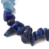 Natural Aquamarine Chips Beaded Stretch Bracelets for Women BJEW-TA00557-04-3