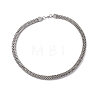 304 Stainless Steel Snake Chain Necklace with Lobster Claw Clasps for Men Women STAS-K249-04C-P-1