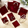 8Pcs 2 Style Square Velvet Jewelry Bags TP-FH0001-01B-2