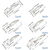 6 Pairs 6 Styles Alloy Snap Hair Clips for Woman Girls OHAR-CP0001-12-2