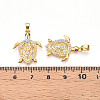 Brass Micro Pave Cubic Zirconia Pendants KK-N257-05G-3