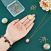 9Pcs 9 Styles Brass 5 Claw Blank Pendant Cabochon Settings KK-PH0015-62G-3