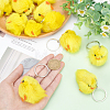 Cute Water Mink Mini Fur Chicken Pendant Bag Keychain KEYC-WH0018-77-3