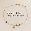 European Faceted Natural Tiger Eye 304 Stainless Steel Alphabet Pendant Necklaces QN9691-14-2