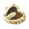 Heart Brass & Acrylic Connector Charms KK-G602-12B-04-2
