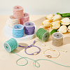 8 Rolls 8 Colors Handmade Cotton Cord OCOR-BC0009-75A-4