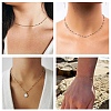 2M Flat Round Handmade Brass Glass Link Chains CHC-YW0001-10KCG-3