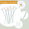 2Pcs Cloth Artificial Sunflower Decorative Garden Stakes DIY-CN0003-96-6