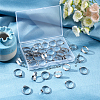 40Pcs Adjustable 304 Stainless Steel Finger Rings Components STAS-BBC0001-31-7