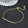 Brass Micro Pave Clear Cubic Zirconia Link Bracelets BJEW-E114-01B-G-2