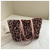 Imitation Leather Leopard Printed Shoulder Bags for Shopping PW-WG54E87-02-1