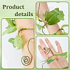 1Pair Leaf Pvc with Iron wire Upper Arm Cuff Bangles for Women AJEW-GF0014-18B-6