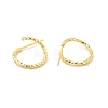 Brass Faceted C-shape Stud Earrings EJEW-P213-10G-2